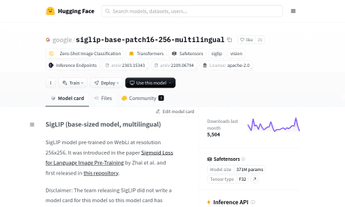 google/siglip-base-patch16-256-multilingual · Hugging Face