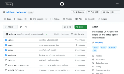 node-csv