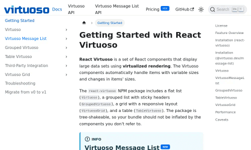 React Virtuoso