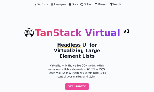 TanStack Virtual