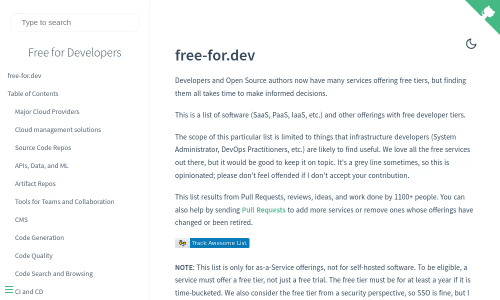 Free for Developers